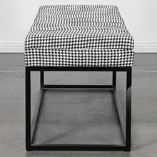 Houndstooth Milford Upholstered Ottoman Bench